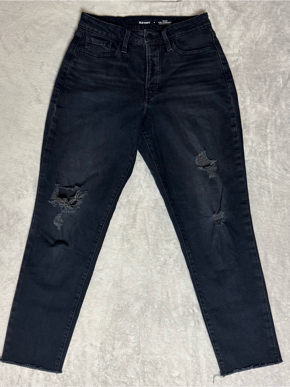 Old Navy High-Rise OG Straight Distressed Jeans